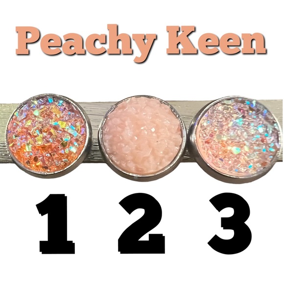 Druzy Crystal and Silver Earrings - Picture 12 of 17